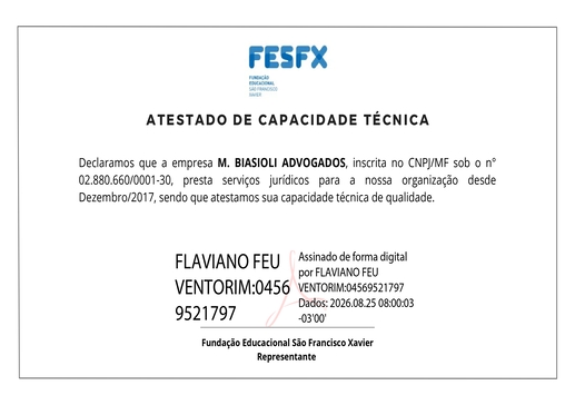 Imagem atestado técnico FSFX